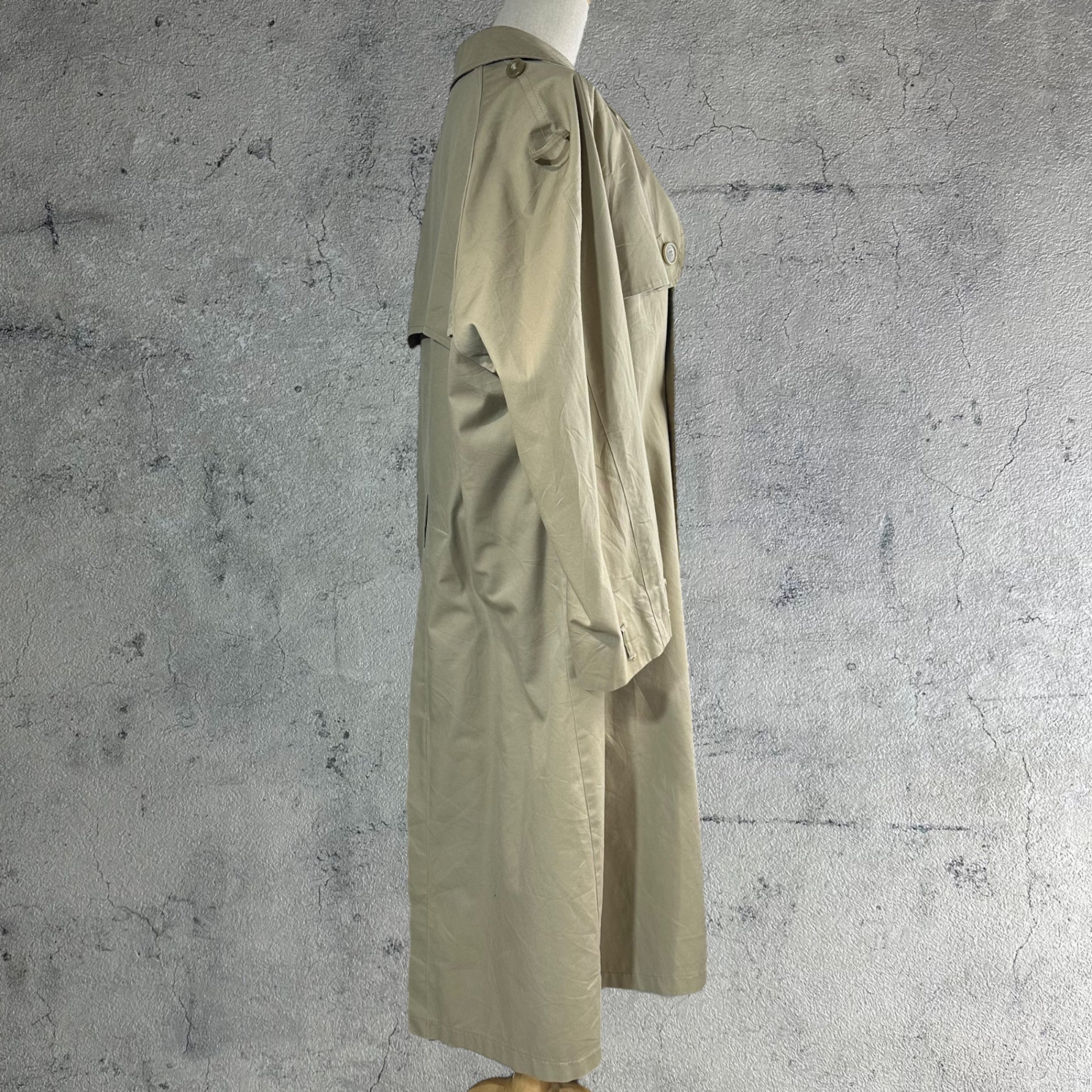 Misty Harbor(ミスティーハーバー) 70's USA made Vintage long trench coat USA製 ヴィンテージ ロング トレンチ コート 46 LONG(ML程度) ベージュ 推定70年代 古着
