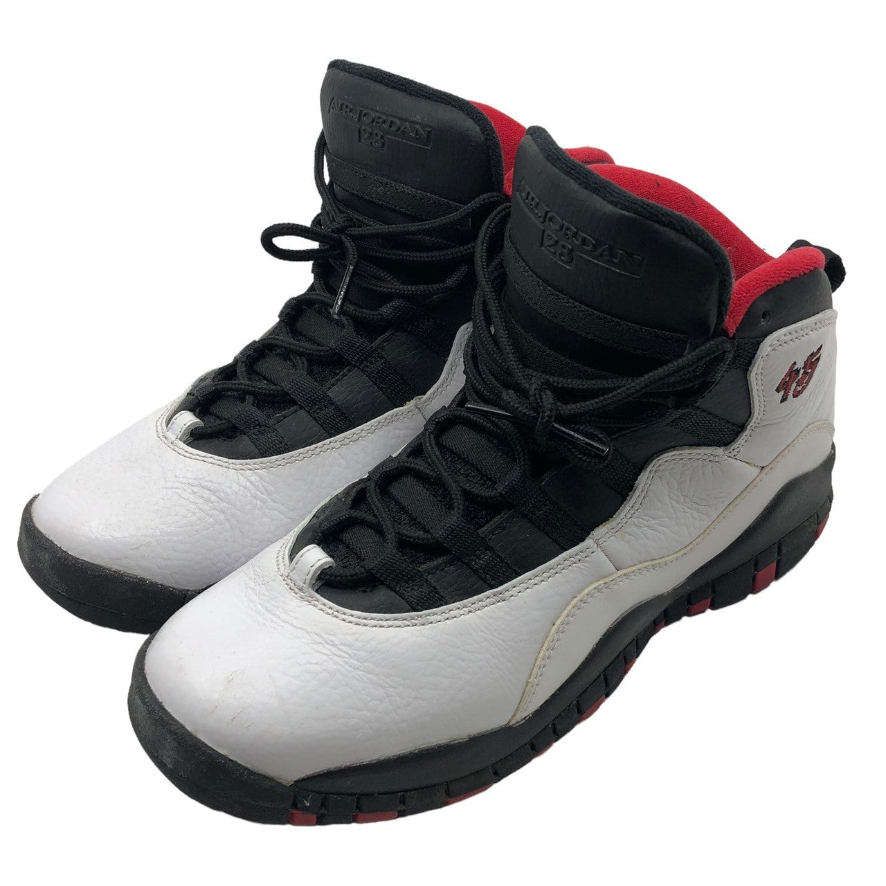 NIKE(ナイキ) AIR JORDAN 10 RETRO BG エアジョーダン 10 レトロ ハイカット スニーカー 310806-102 24.5cm ホワイト×ブラック×レッド