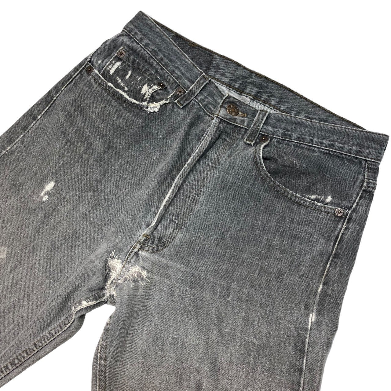 Levi's(リーバイス) 90's 501 black denim pants ブラック デニム パンツ 501-0658 W31 L34 グレー 先染め 1998年製造 USA製 90年代 ヴィンテージ