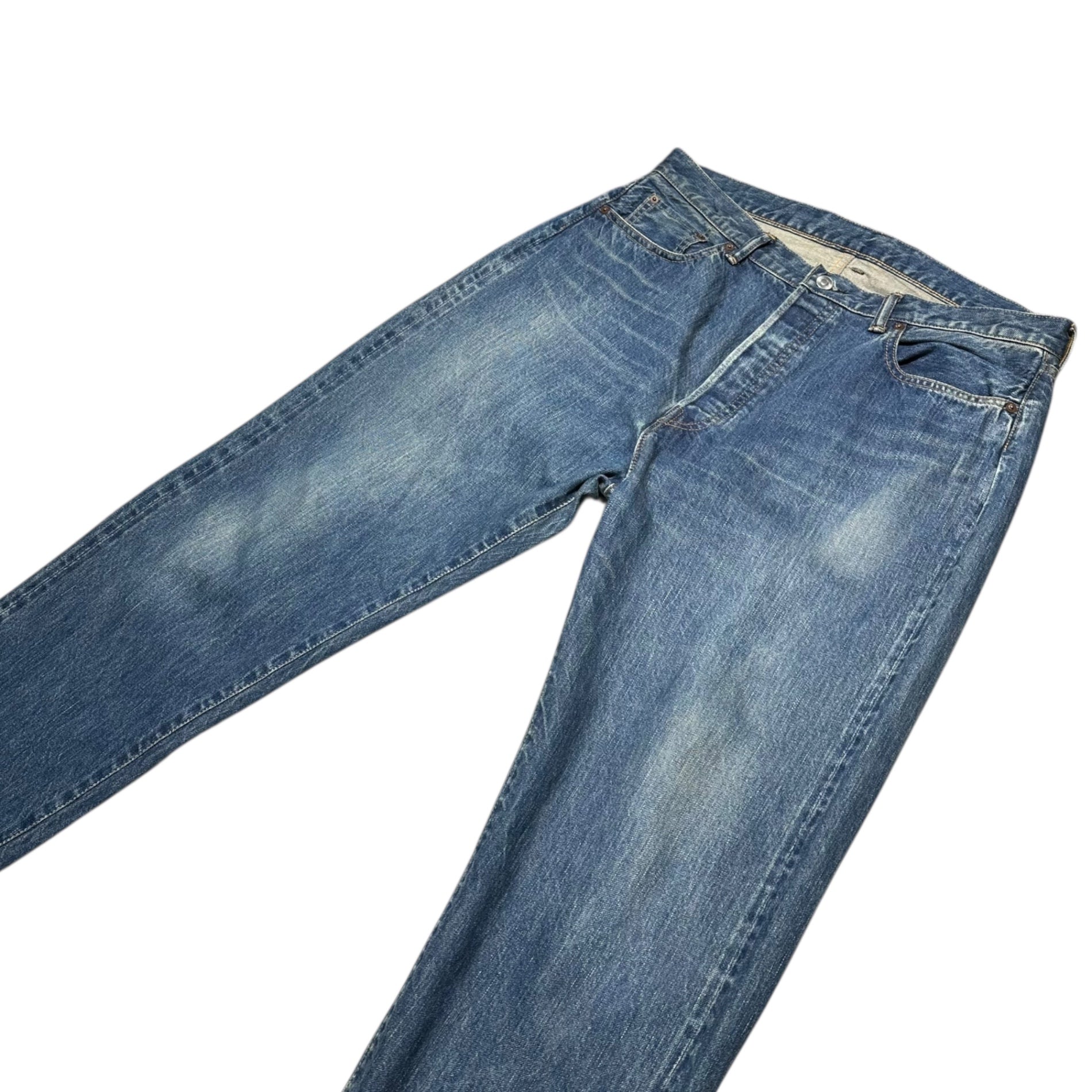 A.PRESSE(アプレッセ) 24SS Washed Denim Wide Pants ウォッシュ 加工 ワイド デニム パンツ 24SAP-04-06H 34 ライトインディゴ