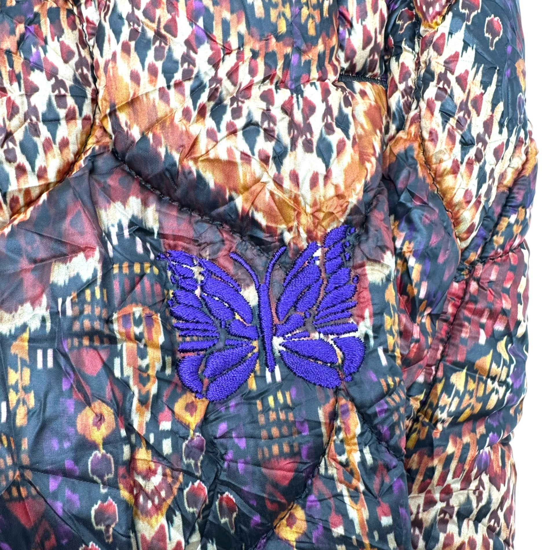 NEEDLES×ts(s)(ニードルズ×ティーエスエス) 22AW Zipped Pant – Quilted Poly Cloth ジップ パンツ キルティング ポリクロス S ブラウン ジョガー 中綿 コラボ