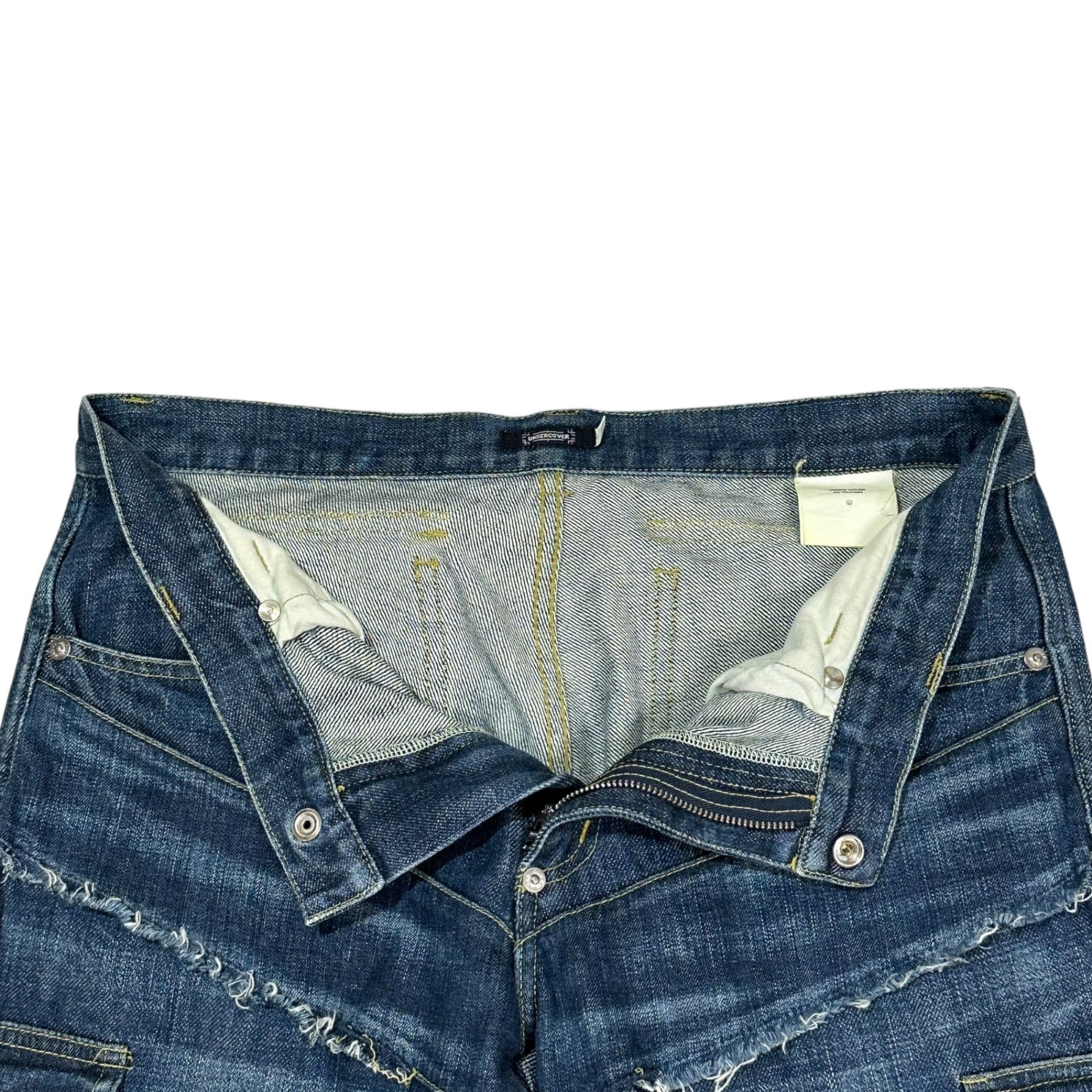 UNDERCOVER(アンダーカバー) 01AW DAVF Period Patchwork Denim Cargo Pants DAVF期 パッチワーク デニム カーゴ パンツ S313 M インディゴ