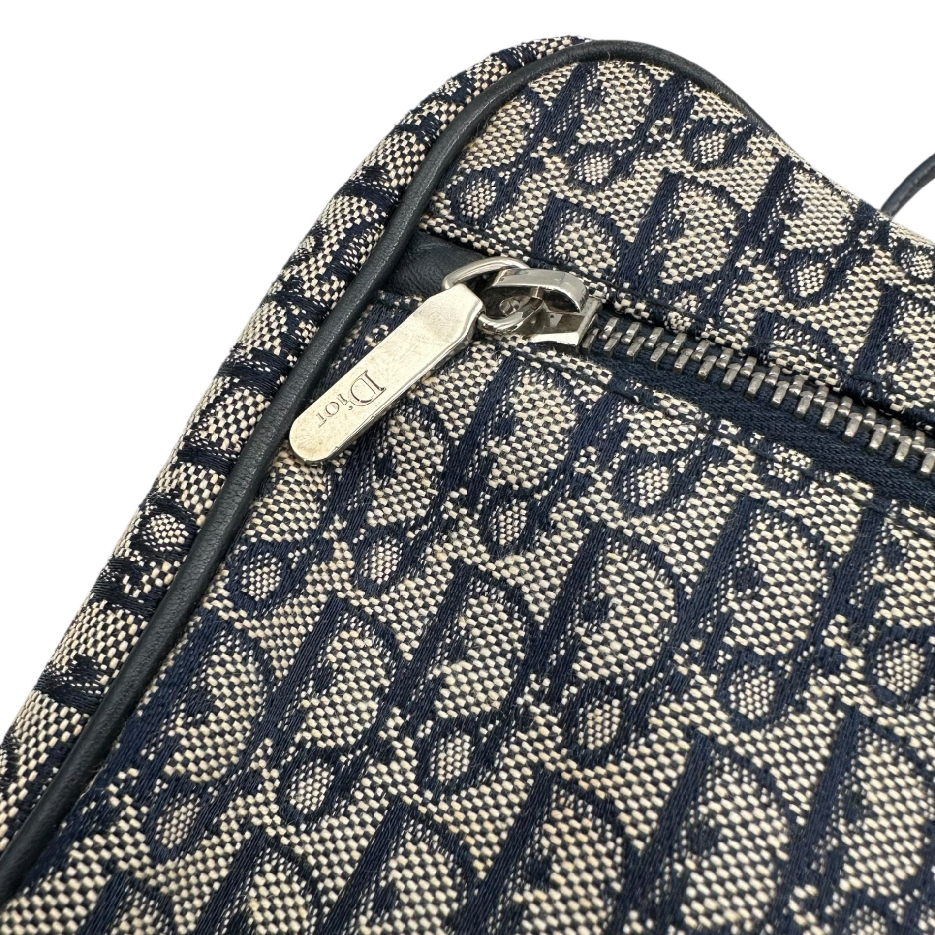 Christian Dior(クリスチャンディオール) Trotter Oblique Travel Handbag トロッター オブリーク トラベル ハンド バッグ MC0053 グレー×ネイビー