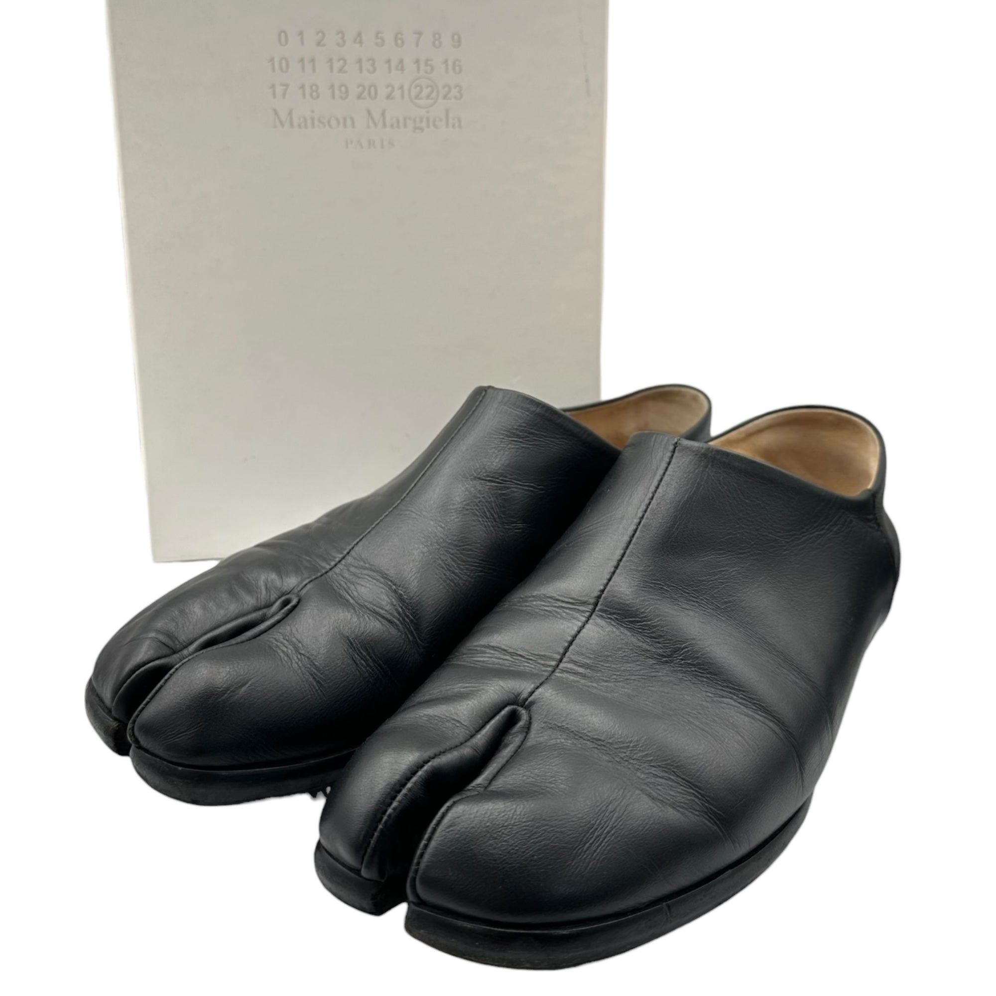 MAISON MARGIELA(メゾンマルジェラ) TABI Babouche 足袋 バブーシュ S57WR0051 40(26cm程度) ブラック タビ レザー スリッポン ローファー シューズ