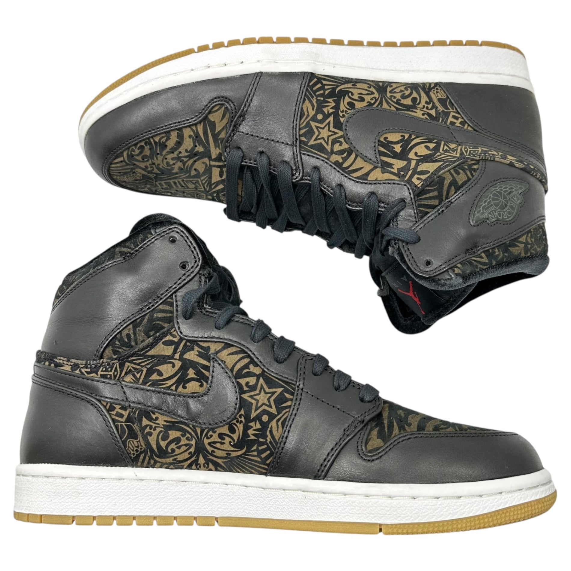 NIKE(ナイキ) 2008 AIR JORDAN 1 RETRO HIGH "PREMIER LASER" エアジョーダン 1 レトロ ハイ プレミアレーサー 332134-061 27.5cm ブラック×ブラウン 箱付 ハイカット スニーカー