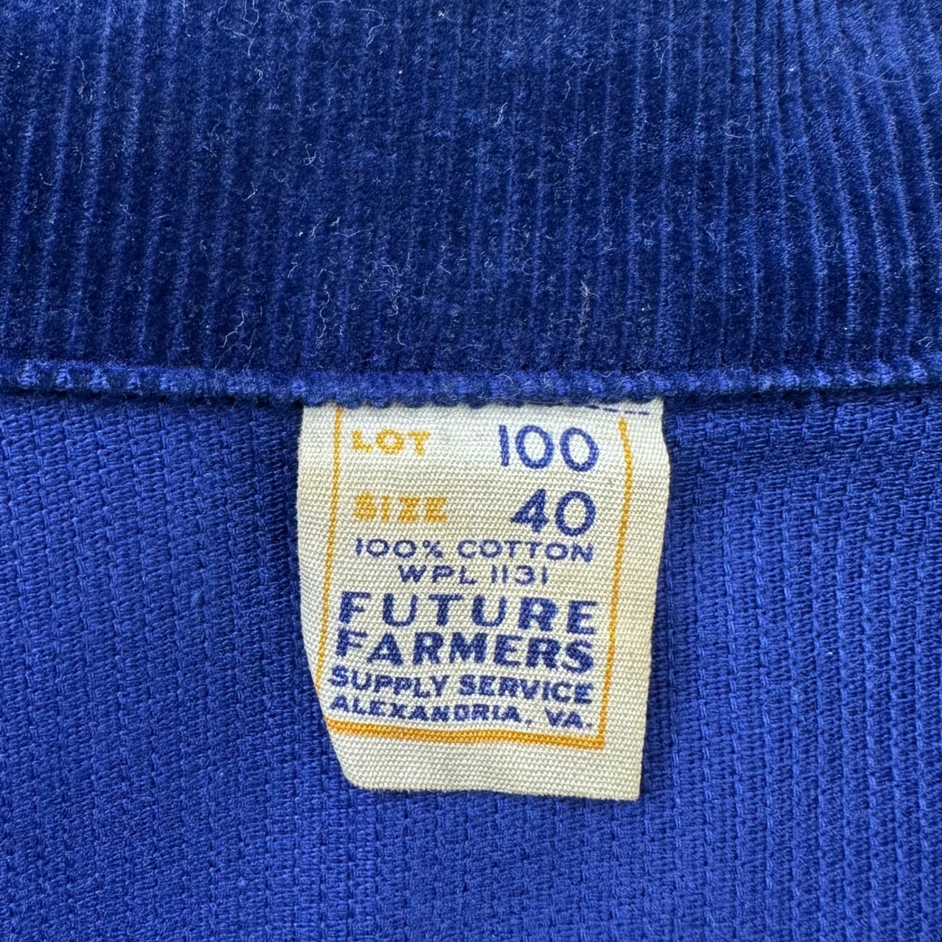 FUTURE FARMERS(フューチャーファーマーズ) 60's~70's "IOWA" FFA farmer's jacket アイオワ州 ヴィンテージ ファーマーズ ジャケット 40(L程度) ブルー 60年代~70年代 TALONジップ ブルゾン