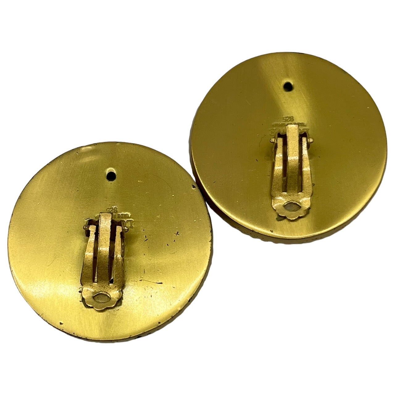 LOEWE(ロエベ) vintage circle gold earrings/ヴィンテージサークルゴールドイヤリング/丸/大ぶり ゴールド 刻印925