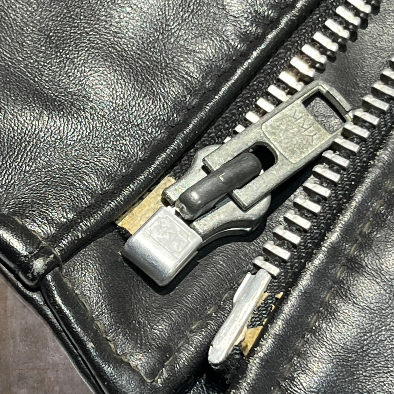 SCHOTT(ショット)希少モデル 80~90's double leather jacket/ダブルレザージャケット lot 1025 36(Sサイズ程度) ブラック バイカータグ後期 ライダースジャケット