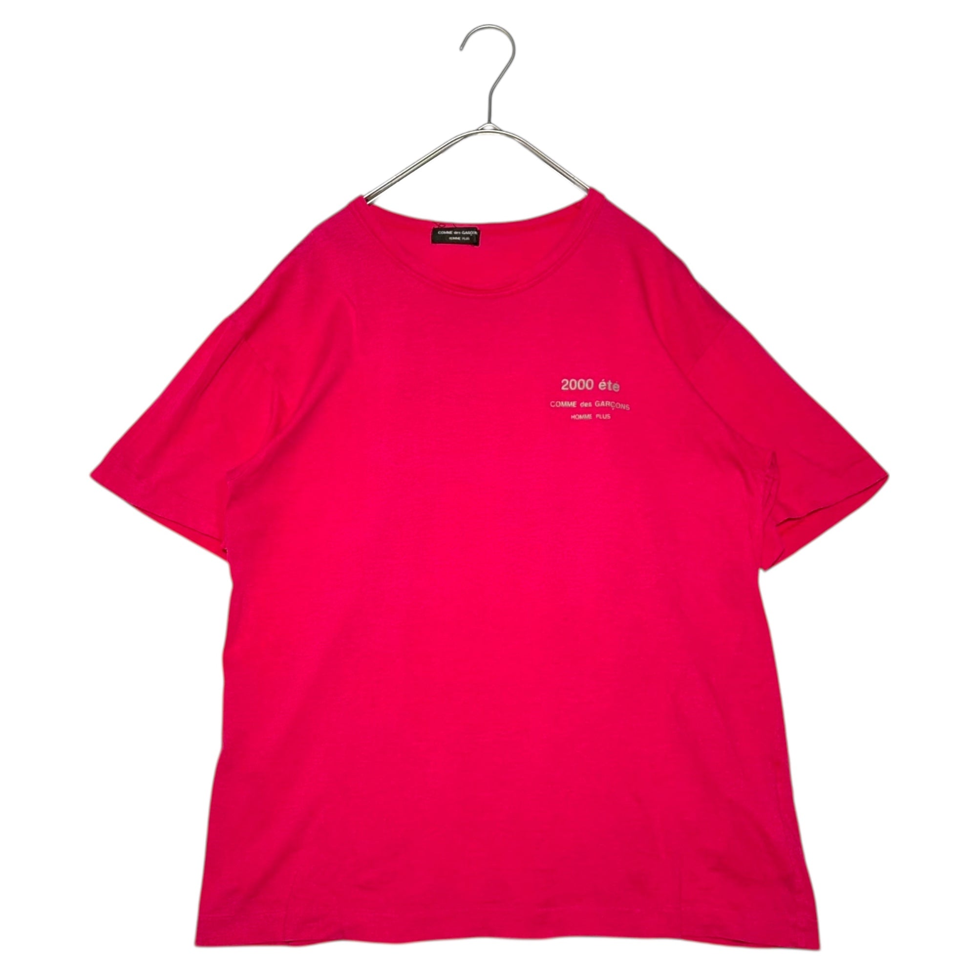 COMME des GARCONS HOMME PLUS(コムデギャルソンオムプリュス) 00SS Chest One Point Logo Crew Neck T-Shirt 胸 ワンポイント ロゴ クルーネック Tシャツ PT-T00310 FREE ピンク AD1999