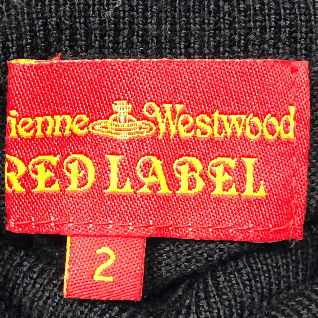 Vivienne Westwood RED LABEL(ヴィヴィアンウエストウッドレッドレーベル) Sleeveless high neck knit pull over/スリーブレスハイネックニットプルオーバー/オリゾンティ/オールド/00s JB357-001-15008JD SIZE 2(M) ブラック×レッド