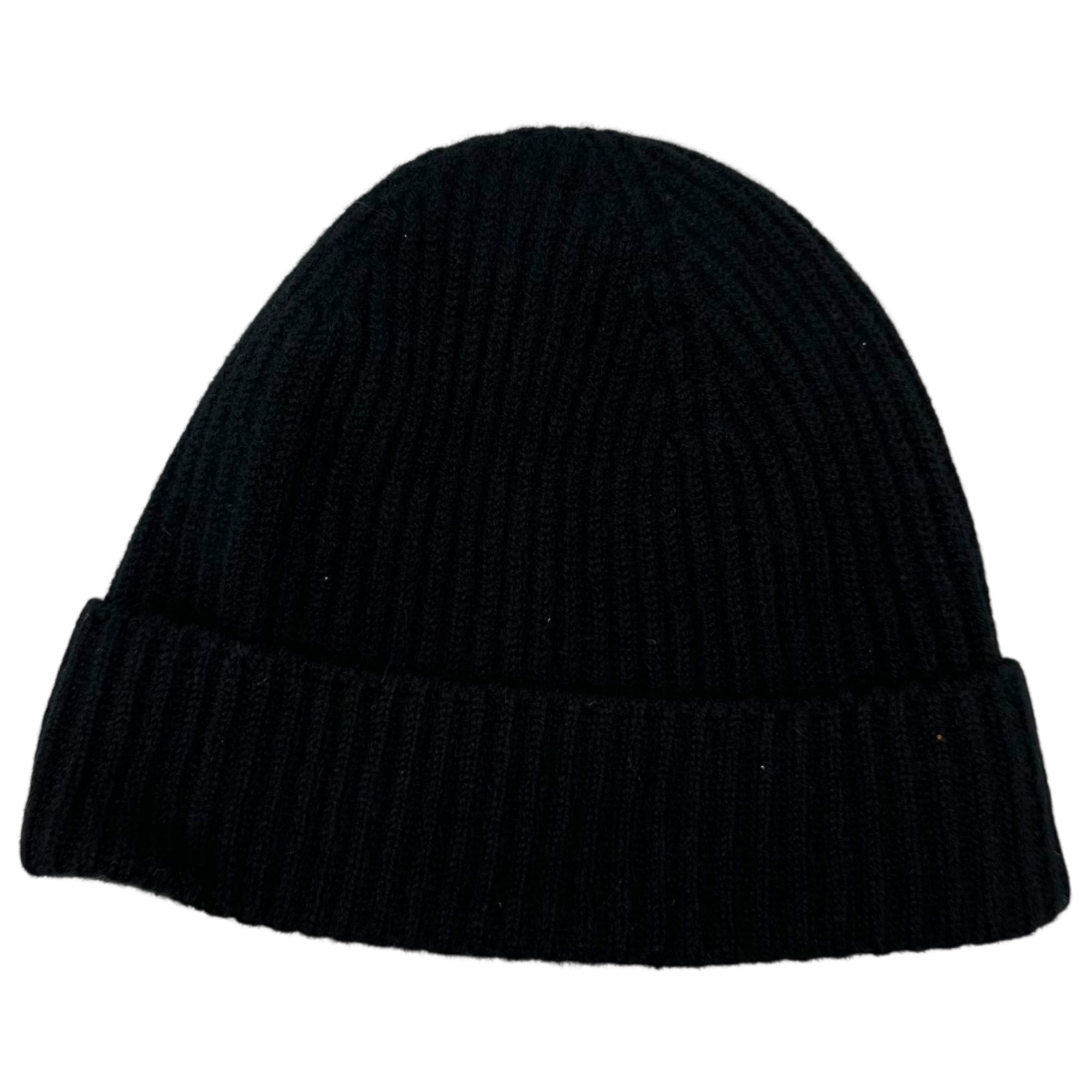Johnstons of Elgin(ジョンストンズオブエルガン) 100% cashmere knit hat カシミア ニット帽 カシミヤ ブラック
