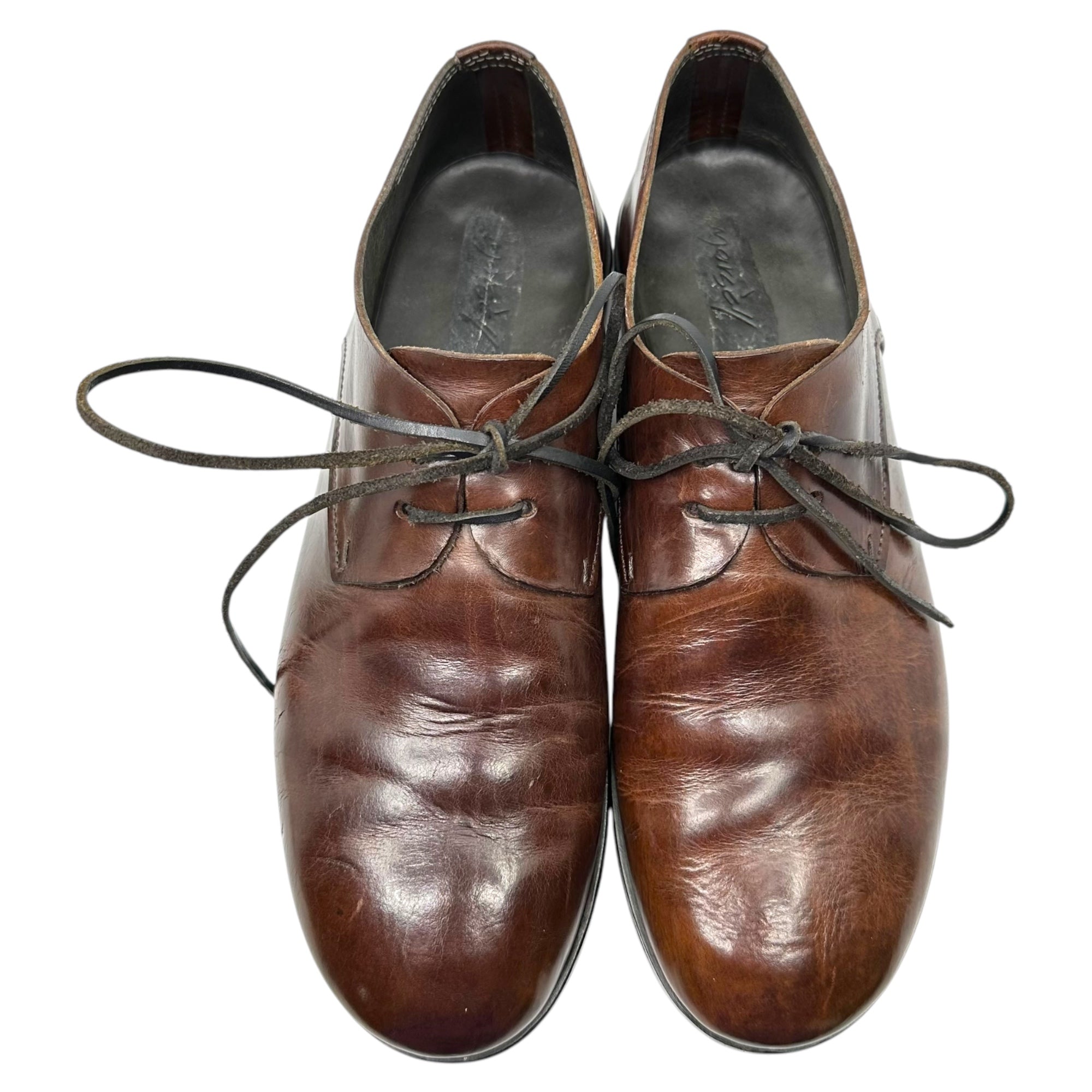 MARSEY(マーシー) Plain toe leather shoes プレーントゥ レザー シューズ MM1343 40 1/2(26.5cm程度) ブラウン イタリア製