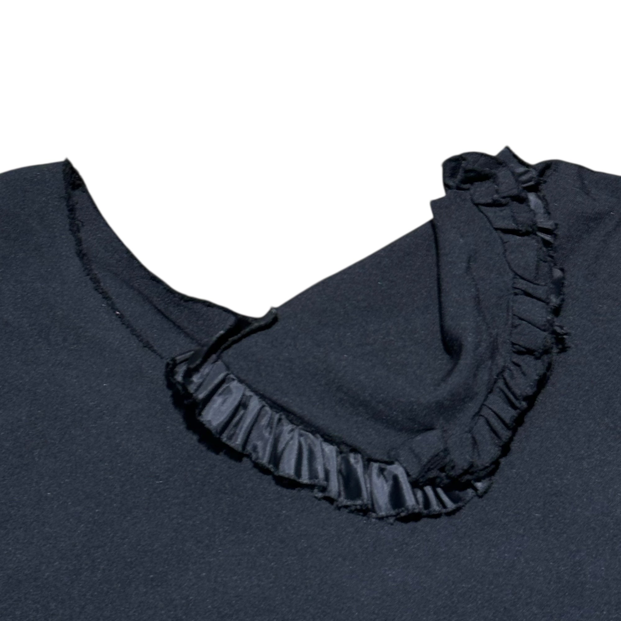 COMME des GARCONS(コムデギャルソン) 14SS Product-dyed Asymmetrical Distorted Frill Dress 製品染め アシンメトリー 変形 フリル ワンピース GM-O002 S ブラック AD2013 服でない服期