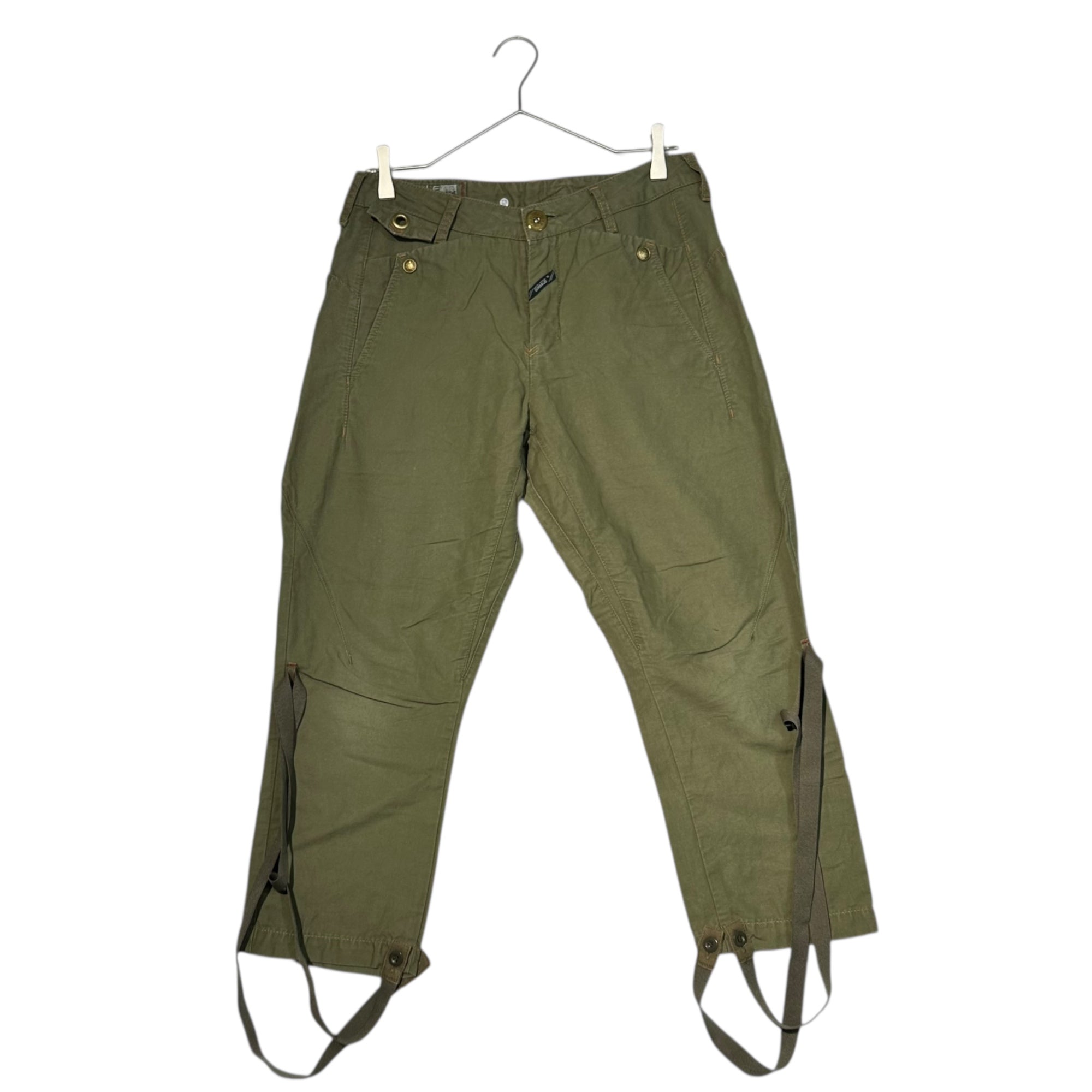 MARITHE FRANCOIS GIRBAUD(マリテフランソワジルボー) 00's 8-pocket gimmick parachute pants 8ポケット ギミック パラシュート パンツ F7-2691 M オリーブ Y2K ミリタリー
