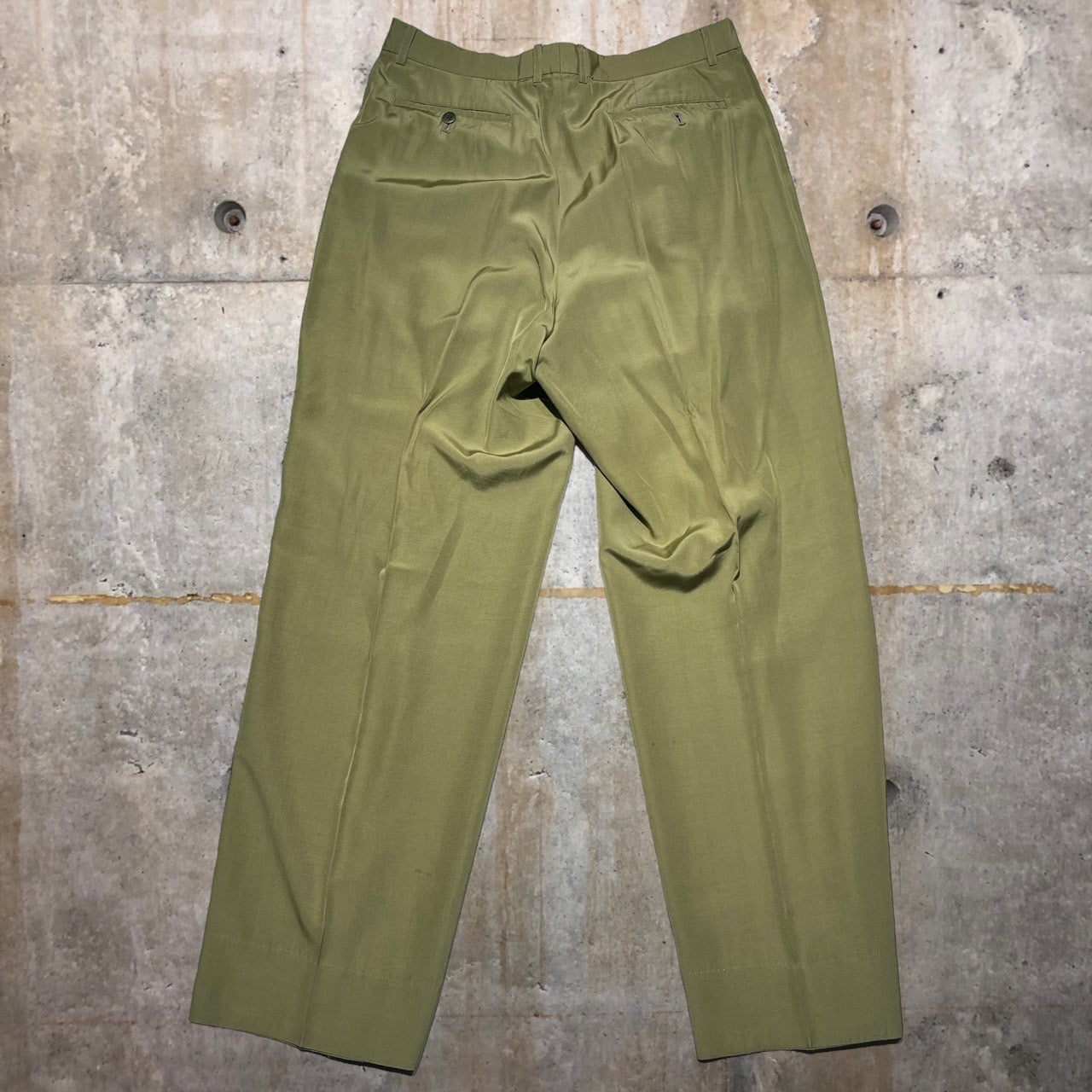 LANVIN(ランバン) 90'sダブルセットアップ L程度 カーキ シルク