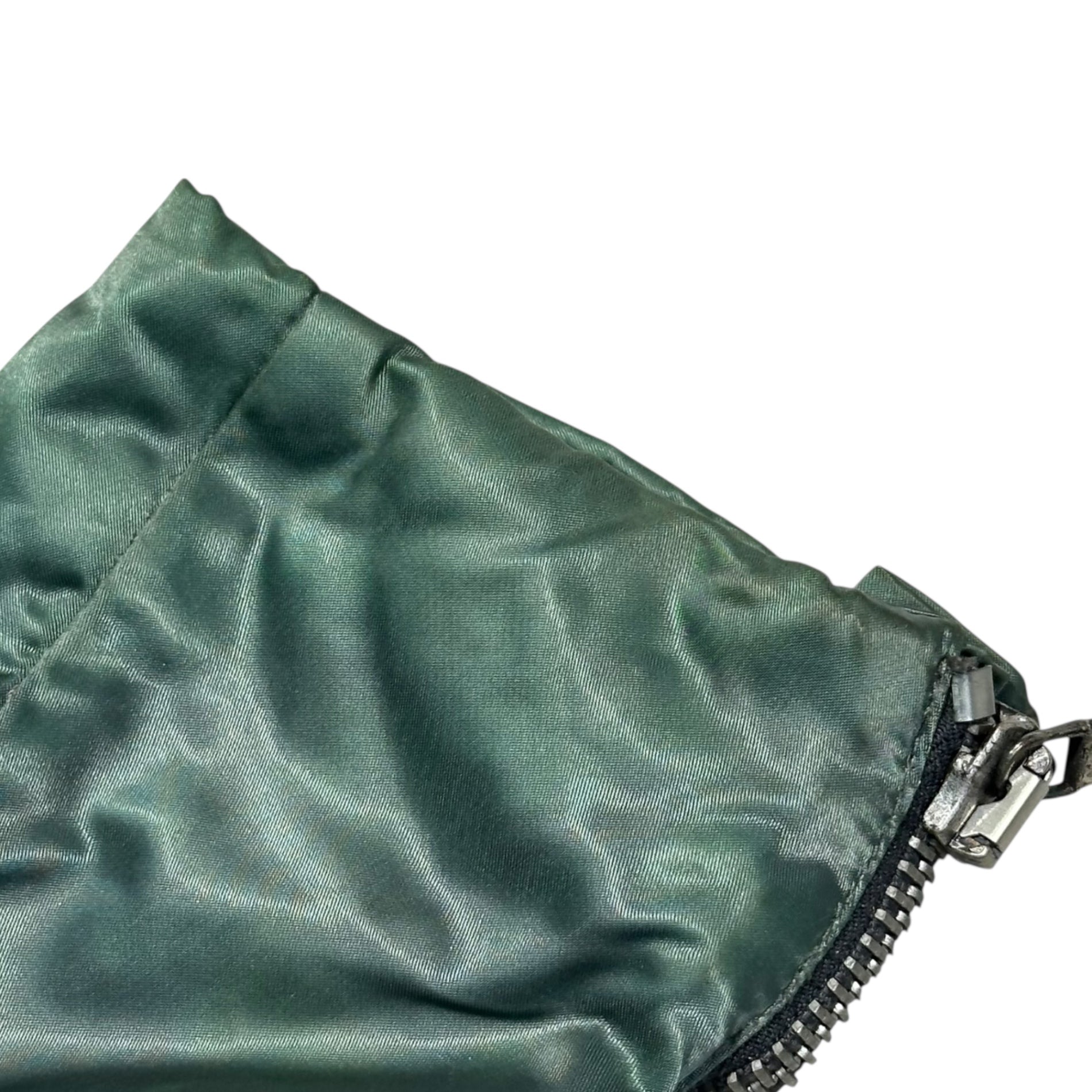 D&G(ディー&ジードルガバドルチェ&ガッバーナ) 07AW Archive Military Lamb Leather Nylon Jacket アーカイブ ミリタリー ラムレザー ナイロン ジャケット RB0066/TNMCY 46(S~M程度) グリーン×ブラック 2007 00's 中綿