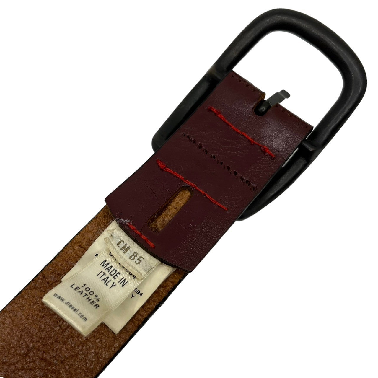 DIESEL(ディーゼル) 00's buckle leather belt バックル レザー ベルト ブラウン