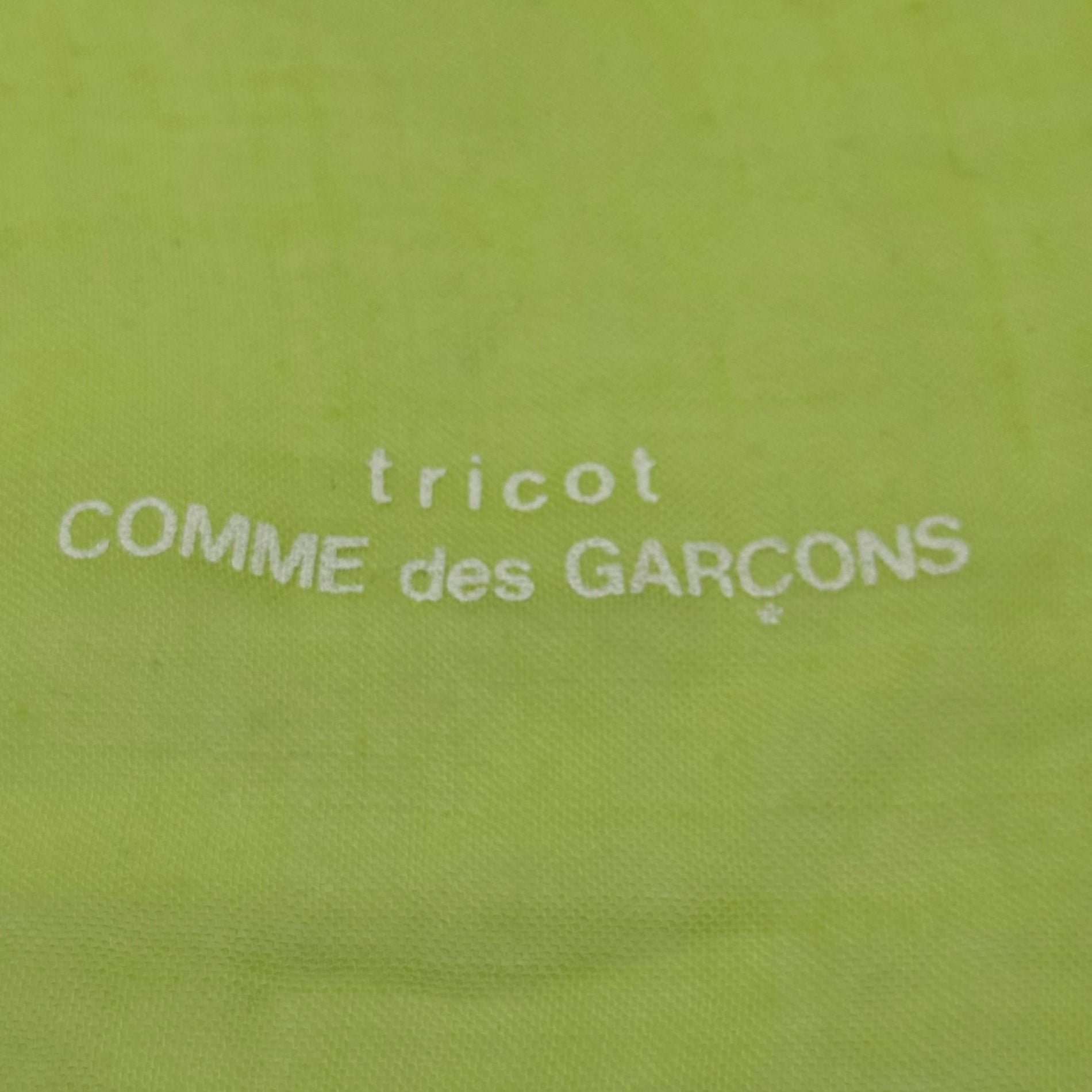 tricot COMME des GARCONS(トリココムデギャルソン) Logo Stole ロゴ ストール ライムイエロー