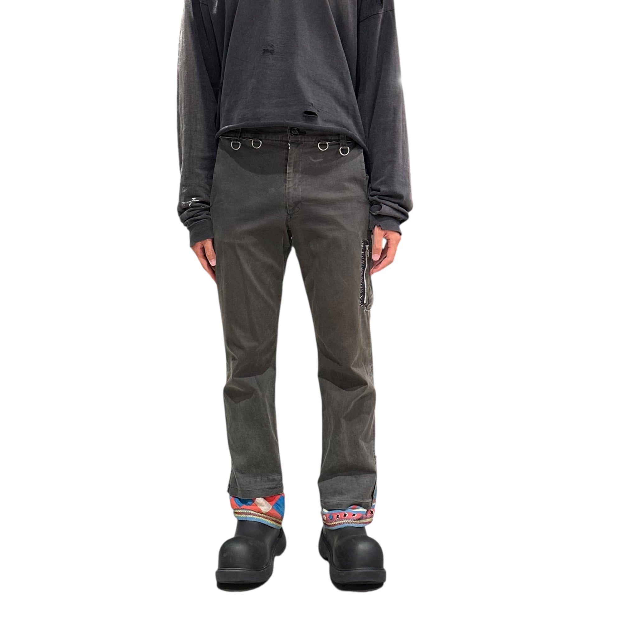 UNDERCOVERISM(アンダーカバイズム) SCAB Period Crust Damaged Cargo Gimmick Pockets Straight Pants SCAB期 クラスト ダメージ加工 カーゴ ギミックポケット ストレート パンツ M259 M ブラック×レッド×ブルー