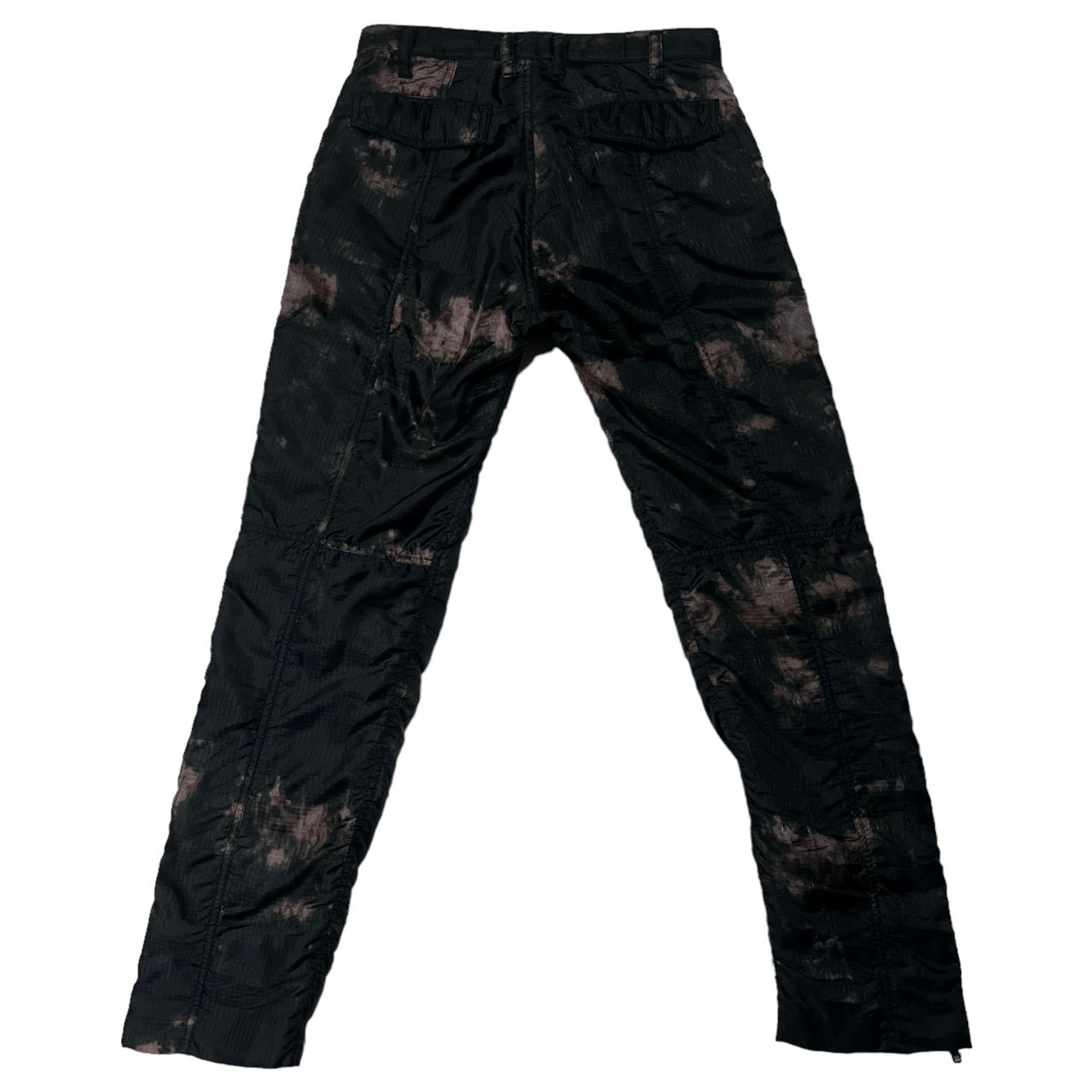 ISSEY MIYAKE(イッセイミヤケ) 98AW vintage bleached parachute pants/ヴィンテージ脱色加工パラシュートパンツ/90年代/アーカイブ/ジップ IM84-FF927 SIZE S ブラック×パープル