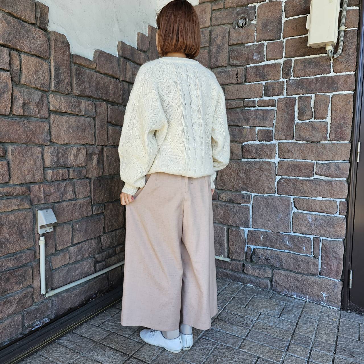 Euro Vintage(ヨーロッパヴィンテージ) Tea_ワイドパンツ 表記なし(Lサイズ程度) ピンク