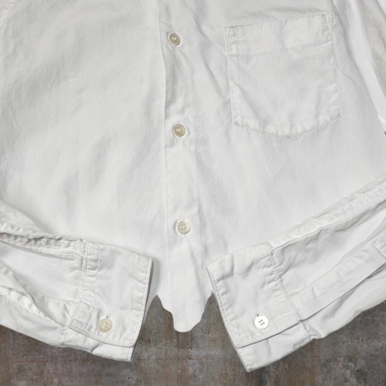 COMME des GARCONS(コムデギャルソン) 02's aoyama limited edition cotton long sleeve shirt/青山限定コットン長袖シャツ/00s KZ-B001 SIZE XS~S程度 ホワイト AD2002(品質表示タグ印字消え)