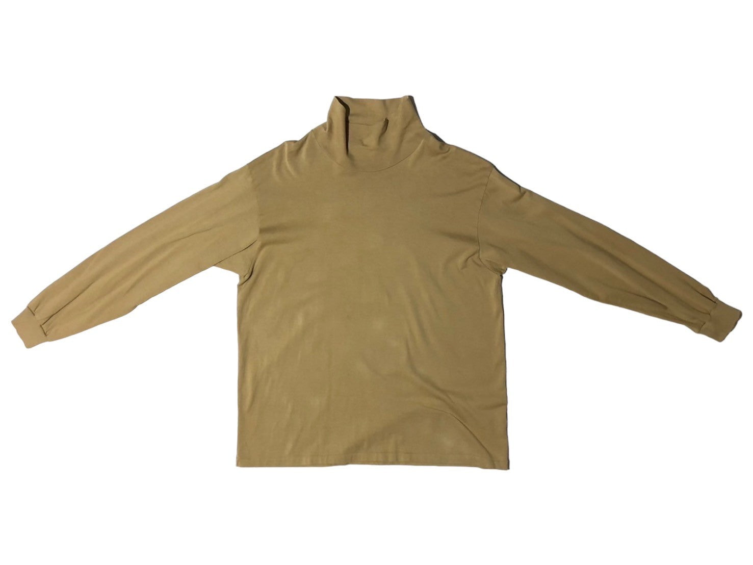 AURALEE(オーラリー) 21AW LUSTER PLAITING HI NECK L/S TEE/ラスタープレーティングハイネック長袖Tシャツ/カットソー A21AP02GT 3(Lサイズ程度) ベージュ