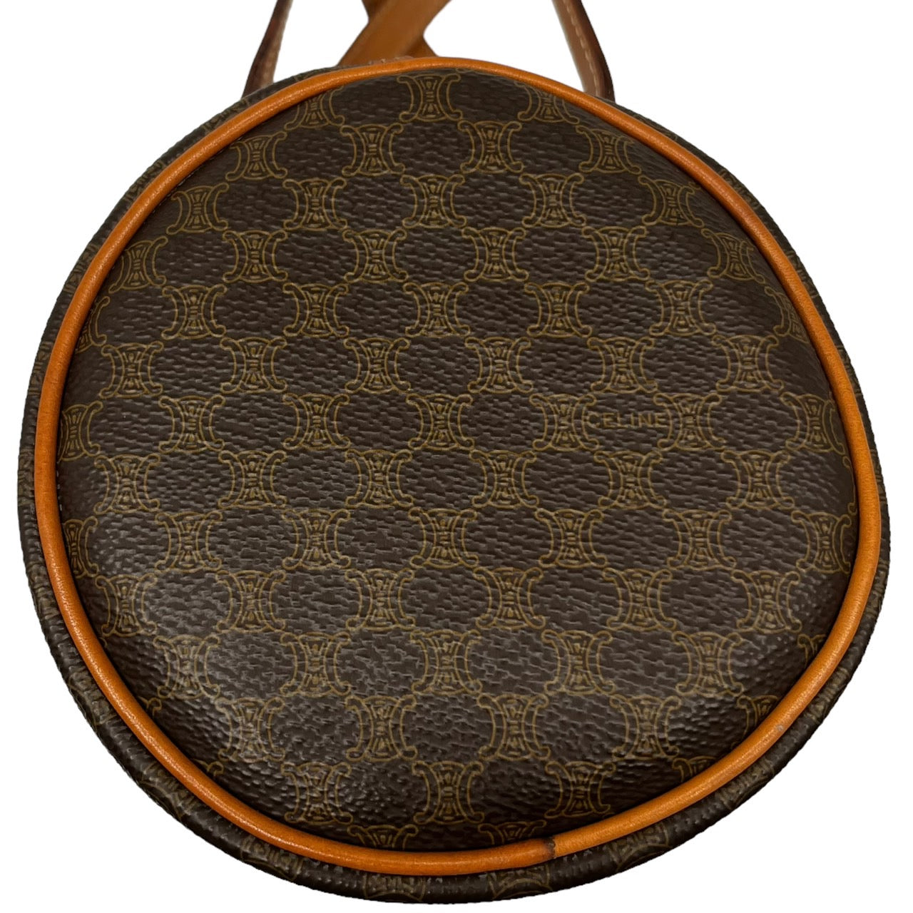 CELINE(セリーヌ) Drum-shaped mini Boston bag/ドラム型ミニボストンバッグ/肩掛け/ワンショルダー/ハンドバッグ M95 ブラウン OLD CELINE