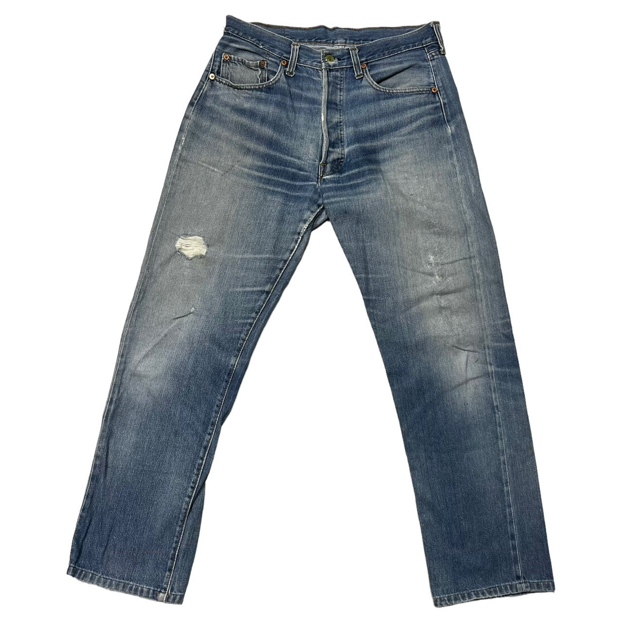 Levi's(リーバイス) 501 66後期 vintage denim pants ヴィンテージ デニム パンツ ジーンズ セルビッチ W34 インディゴ USA製 裏ボタン6 赤耳