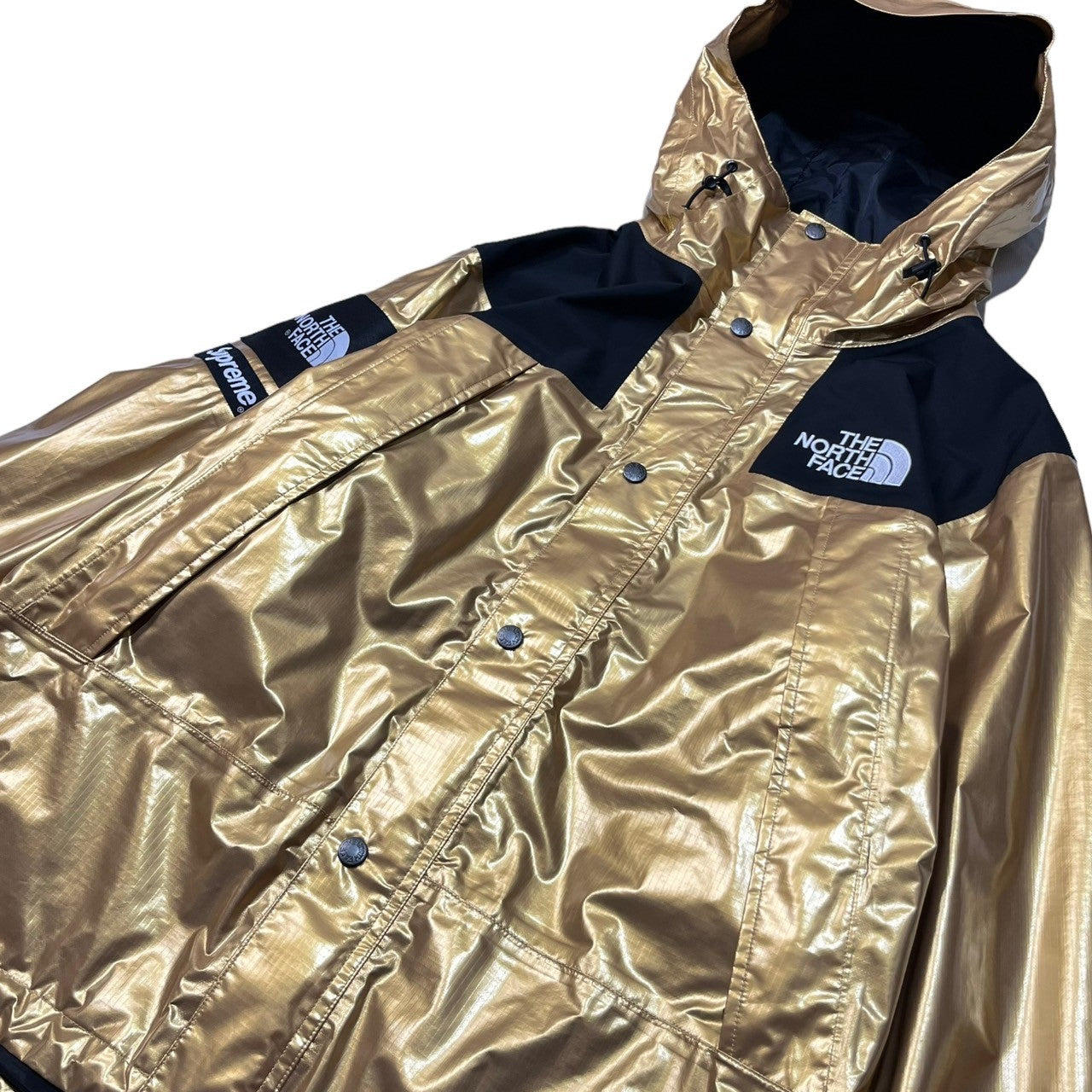 SUPREME×THE NORTH FACE(シュプリーム×ザノースフェイス) 18SS Metallic Mountain Parka メタリック マウンテンパーカー ジャケット NP11801I S ゴールド