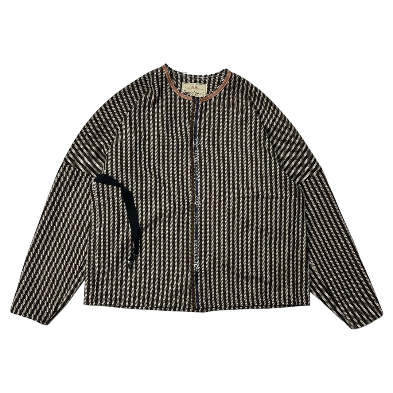 SUNSEA(サンシー) 28th Collection Stripe Blouson ストライプ ブルソン 23AW SUNSEA2838 SIZE 2(M) ブラウン 23AW 1stデリバリーアイテム