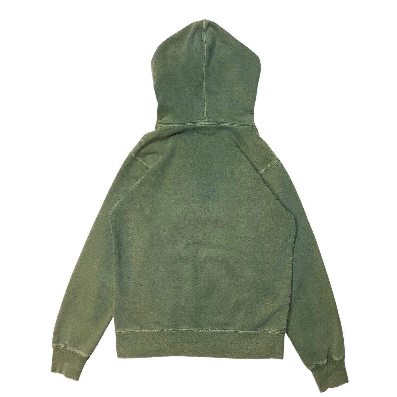 SUPREME(シュプリーム) 14AW OVERDYED HOODIE オーバーダイ加工 スクリプトロゴ刺繍 スウェット パーカー フーディ SIZE S グリーン