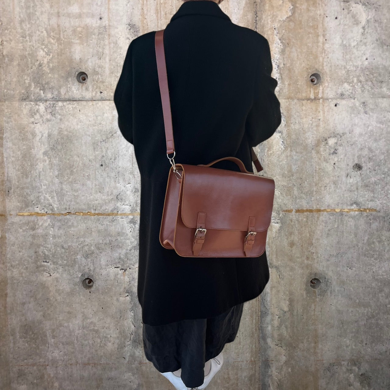 Katsuyuki Yoshida for COMME des GARCONS(カツユキヨシダフォーコムデギャルソン) aoyama limited 2WAY leather shoulder bag/青山限定2WAYレザーショルダーバッグ/吉田克幸 ブラウン