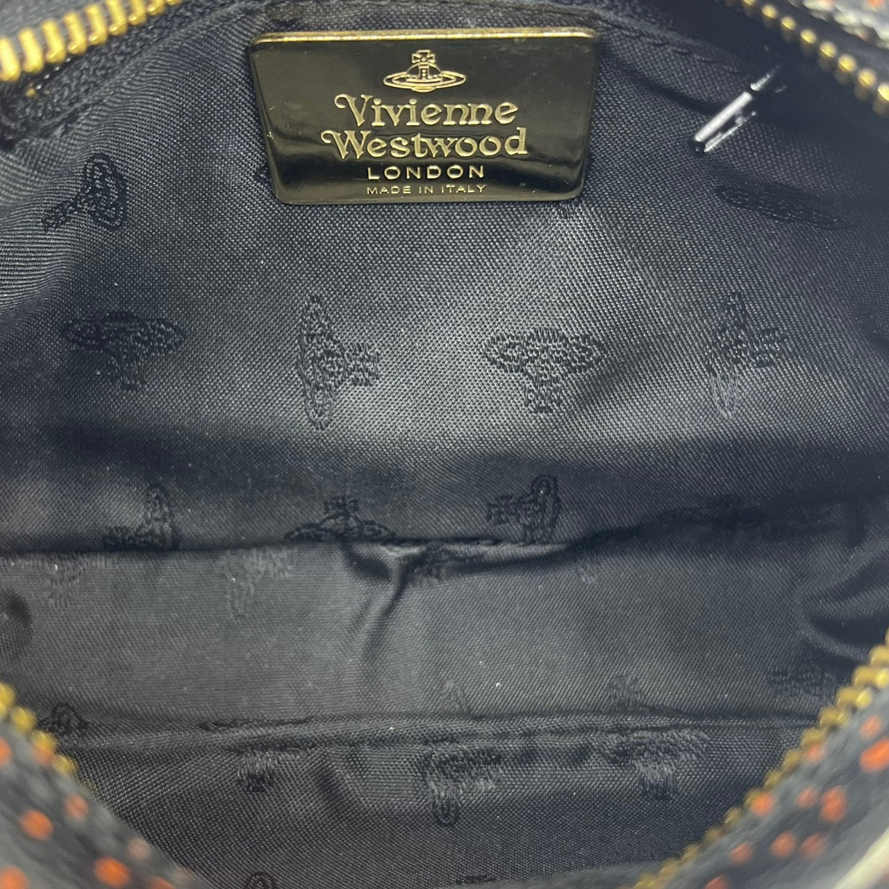 Vivienne Westwood(ヴィヴィアンウエストウッド) 00's orb logo mini shoulder bag 2wayオーブロゴ ミニ ショルダーバッグ 柄 1200V ブラック NEOR 替えストラップ付