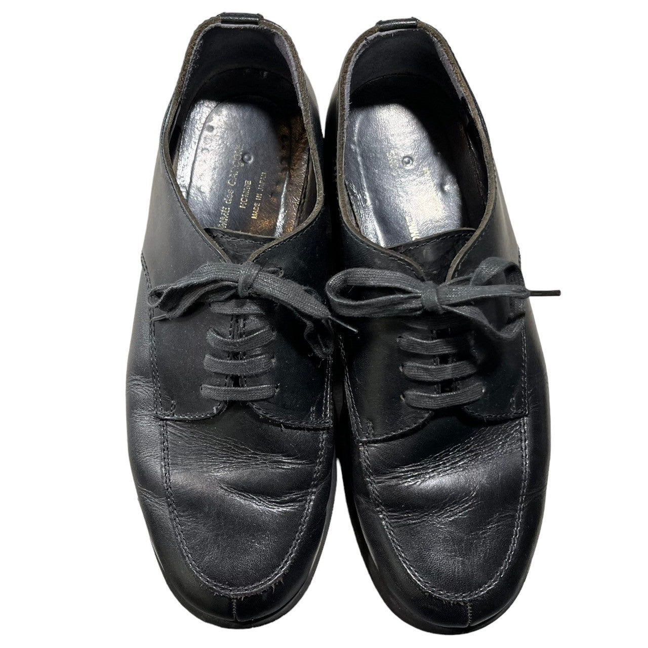 COMME des GARCONS HOMME(コムデギャルソンオム) 00's U-TIP leather shoes U チップ レザー シューズ 革靴 24 1/2(24.5cm程度) ブラック 日本製