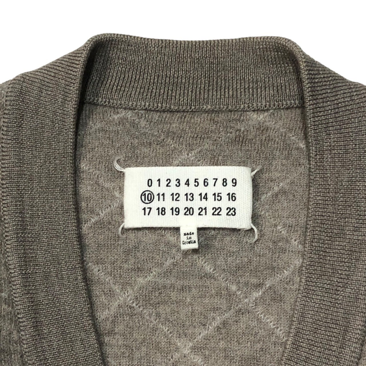 MAISON MARGIELA(メゾンマルジェラ) mohair blend 5 button cardigan モヘヤ混 5ボタン ニット カーディガン 30HA072715007 SIZE M ベージュ