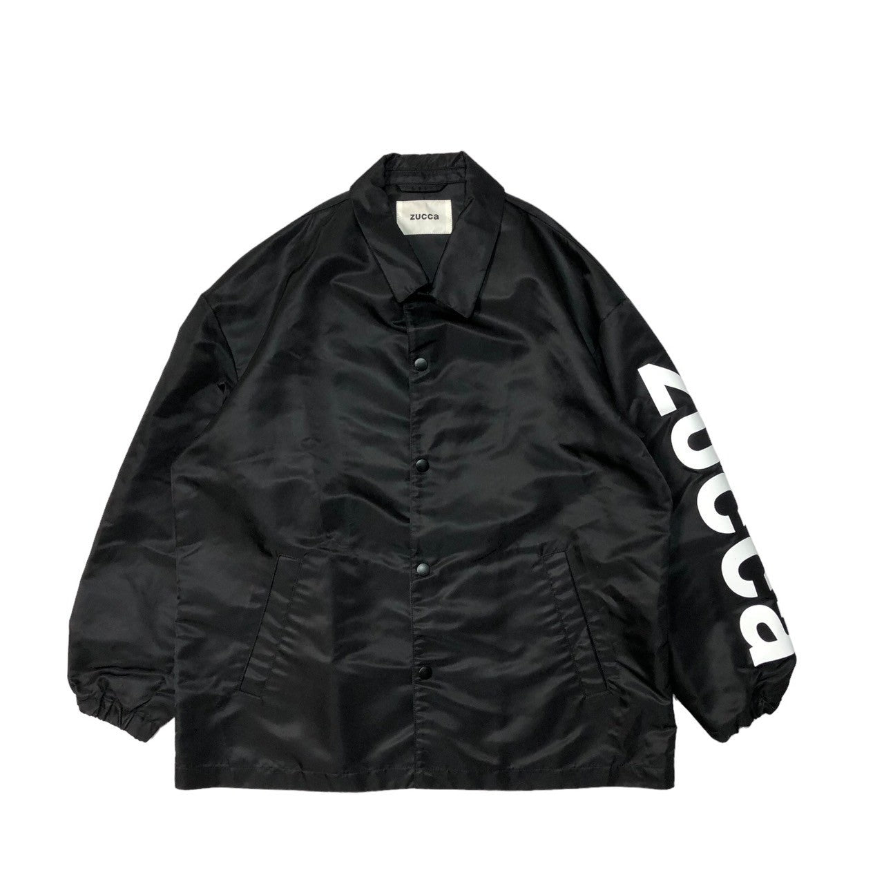 zucca(ズッカ) 19AW logo coach jacket アーム ロゴ プリント ナイロン コーチ ジャケット ZU93FC075 M ブラック
