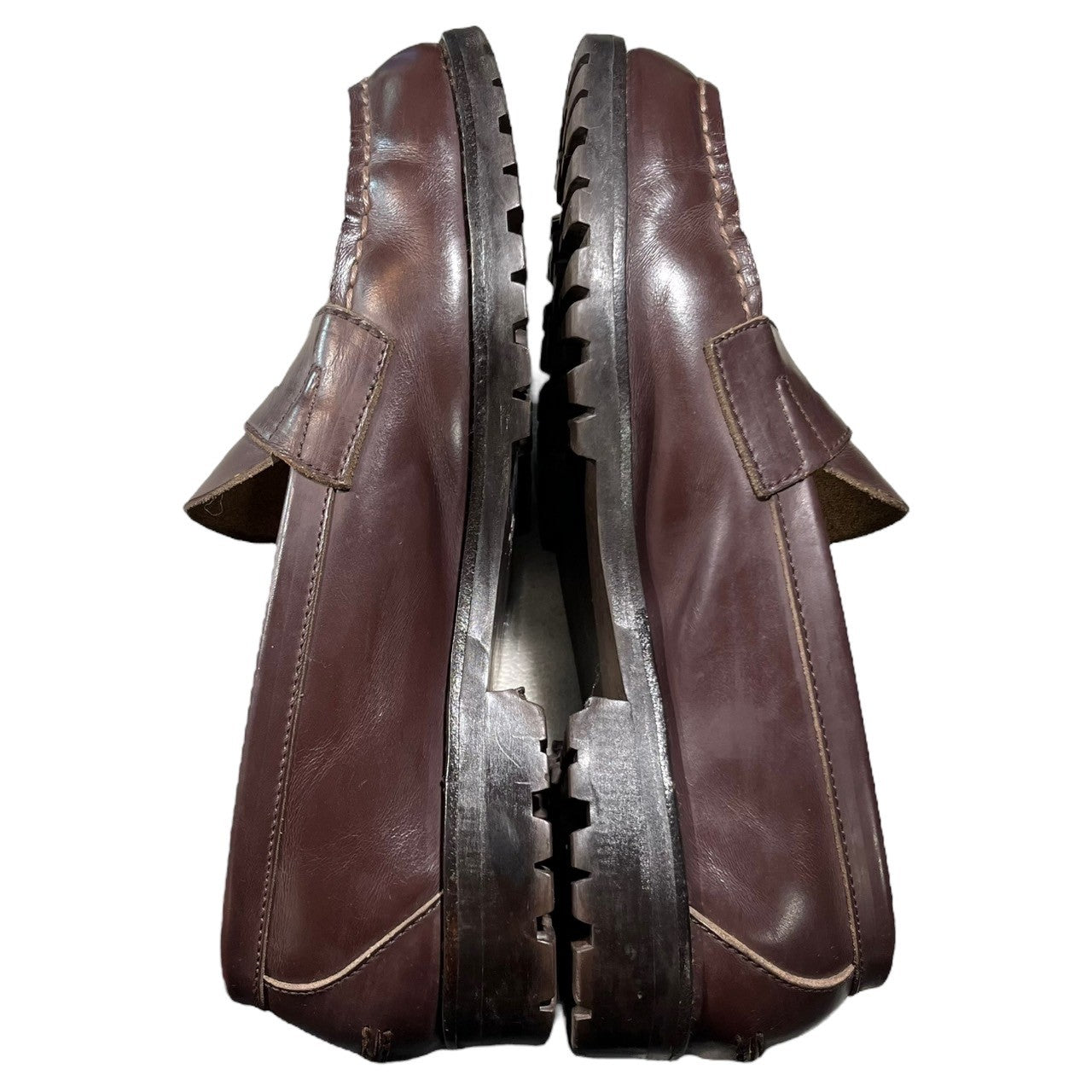 COMME des GARCONS HOMME(コムデギャルソンオム) 00s command sole loafers/コマンドソールローファー/革靴 SIZE表記消え(推定24.5cm程度) ブラウン 日本製