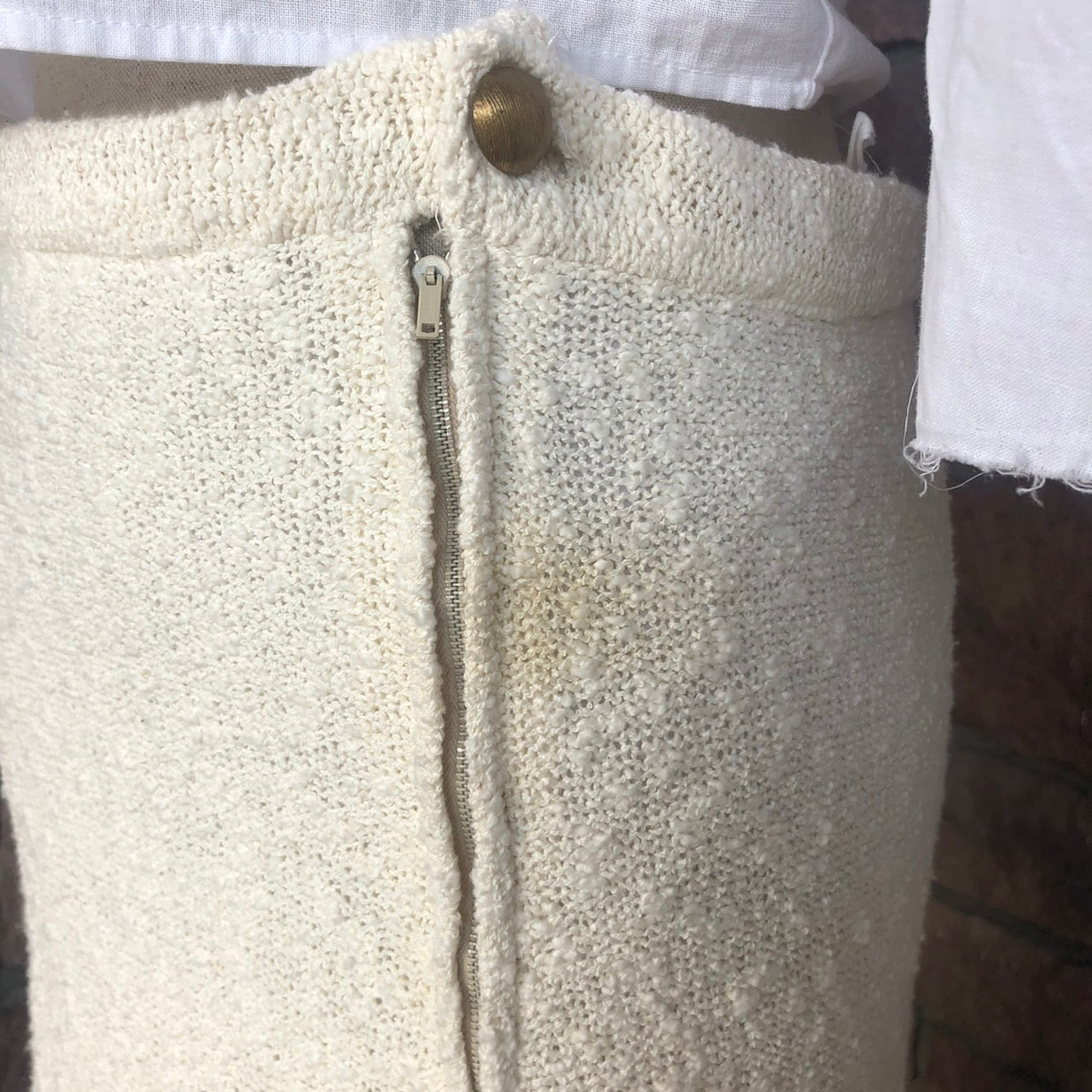 Euro Vintage(ヨーロッパヴィンテージ) Soboro_タッチスカート 2(Mサイズ程度) ホワイト