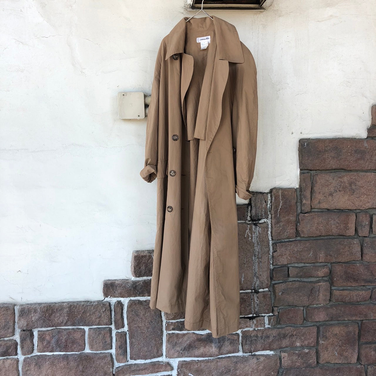 Euro Vintage(ヨーロッパヴィンテージ) Today_コットントレンチコート 40(Lサイズ程度) ブラウン