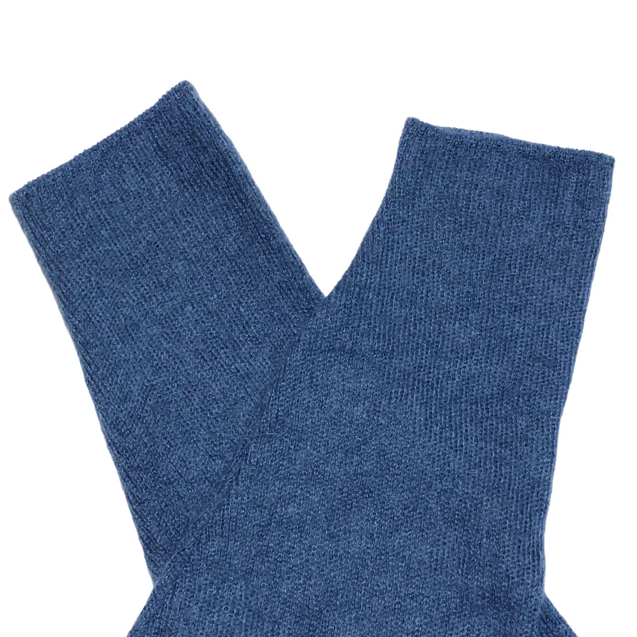 Blanc YM(ブランワイエム) 23AW kid mohair knit shirts/キッドモヘアニットシャツ bl-23a-kmks SIZE S サックスブルー 完売品