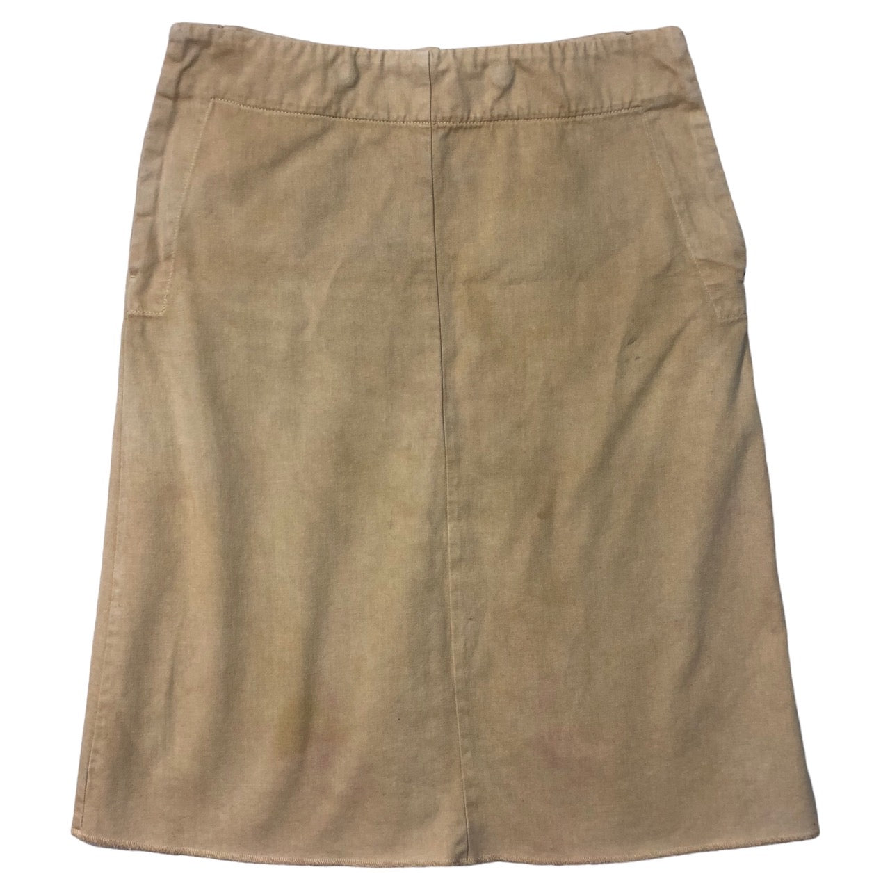 Martin Margiela 6(マルタンマルジェラシックス) 02SS~04AW waist snap button skirt/ウエストスナップボタンコットンスカート 832N10392557 40(Lサイズ程度) ベージュ 初期 本人期