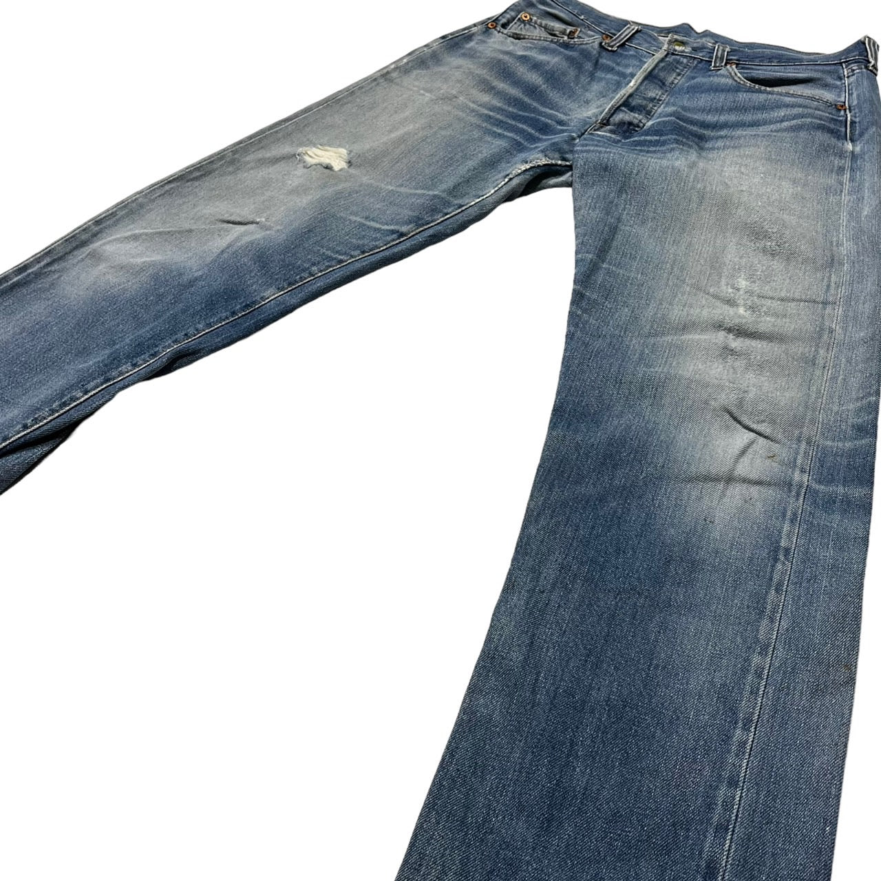 Levi's(リーバイス) 501 66後期 vintage denim pants ヴィンテージ デニム パンツ ジーンズ セルビッチ W34 インディゴ USA製 裏ボタン6 赤耳