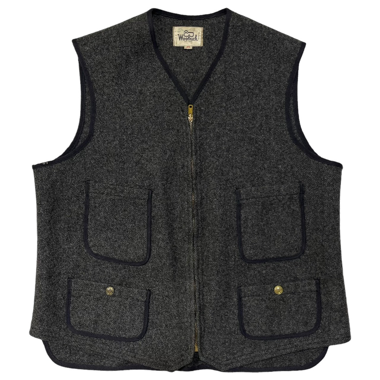 WOOLRICH(ウールリッチ) 70's ウールジップアップベスト/ヴィンテージ 40(Lサイズ程度) グレー 70年代 70s