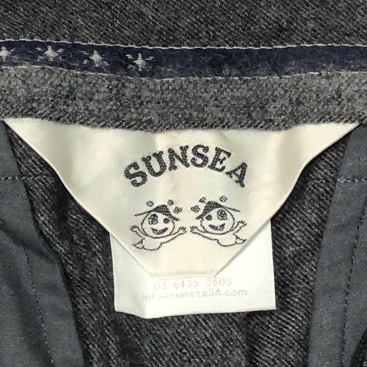 SUNSEA(サンシー) 18AW N.M Brushed Straight Pants/ナイスマテリアルブラッシュドストレートパンツ/ウール 18A54 グレー SIZE 2(M)