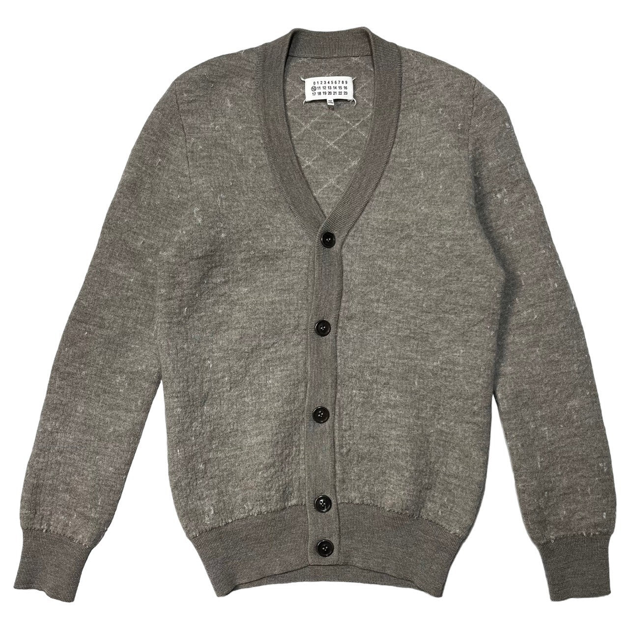 MAISON MARGIELA(メゾンマルジェラ) mohair blend 5 button cardigan モヘヤ混 5ボタン ニット カーディガン 30HA072715007 SIZE M ベージュ