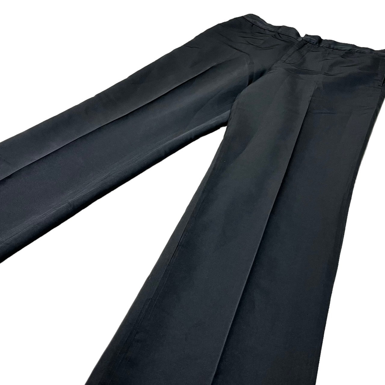 RAF SIMONS(ラフシモンズ) 90's 初期紺タグ polyester slacks/ポリエステルスラックス/稀少/90年代/ヴィンテージ SIZE 48(M) ブラック