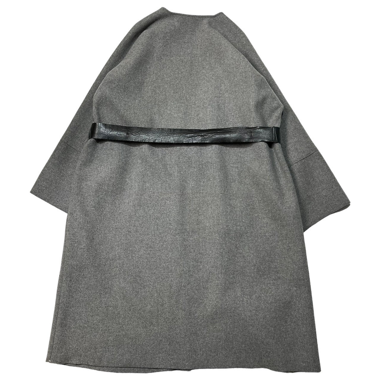 SUNSEA(サンシー) 14AW no hood jedi coat/ノーフードジェダイコート/初期アイテム/稀少品 SNS-14A37 SIZE 2(M) グレー×ブラック カウレザーベルト付属