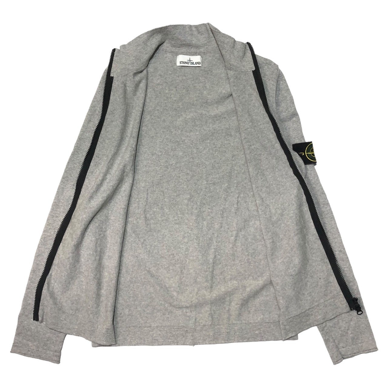 STONE ISLAND(ストーンアイランド) 18SS driver's knit ドライバーズニット ジップアップ ニット カーディガン 17-50612 SIZE M ライトグレー