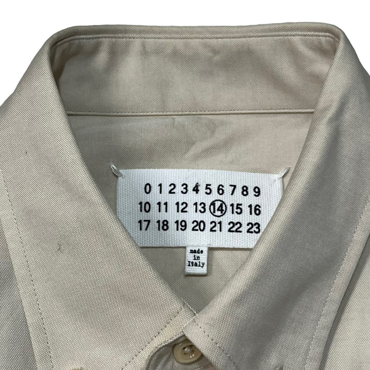 MAISON MARGIELA(メゾンマルジェラ) 18SS button down shirt ボタンダウンシャツ ダブル フラップ S50DL0332 40(M程度) ベージュ